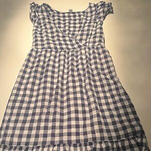 Charming Blue and White Checkered old navy women’s Dress